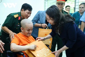 Vice President visits AO/dioxin victims in Hanoi