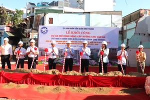 Binh Thanh District breaks ground on Chu Van An Street expansion project