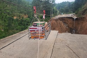 Over 30 landslide sites through Son Tay Ha in Quang Ngai remain unrepaired