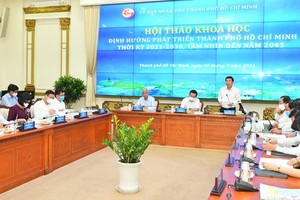 The scientific conference to pinpoint development directions for HCMC from 2021-2030, with a vision to 2045. (Photo: SGGP)