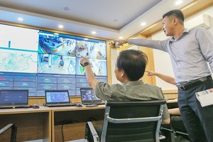 The Intelligent Operation Center was piloted in the Head Office of HCMC People’s Committee in June 2020. (Photo: SGGP)