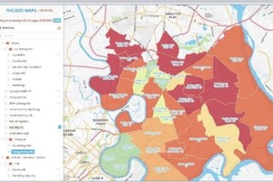 Covid-19 outbreak control in Thu Duc City via a GIS map