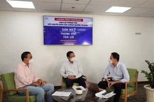 Chairman of HCMC People’s Committee Phan Van Mai in the livestream session