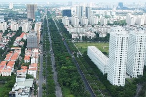 The green space on Nguyen Van Linh Street in District 7. (Photo: SGGP)