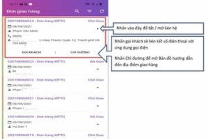 The interface of the app SafeID Delivery to monitor the financial support delivery in HCMC