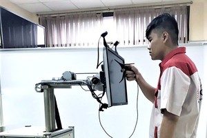 Simulated welding equipment in HCMC Technical College No.2 