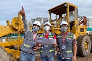 A construction project for residential blocks in Phu Huu Ward of Thu Duc City in HCMC. (Photo: SGGP)