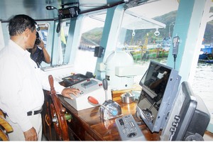 A ship in Binh Dinh Province equipped with a modern automatic driving system