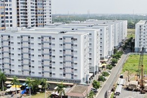 The social housing project Ehome S at Mizuki Park urban area, sited in Binh Hung Commune of Binh Chanh District. (Photo: SGGP)