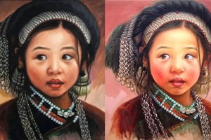 Artist Le The Anh accused that his work ‘Li xi nhe’ (on the right) had been copied illegally by Pham Hong Minh (on the left) (Photo given by Le The Anh)
