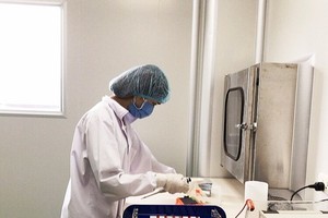 Experts in the DNA Identification Center is working on a bone