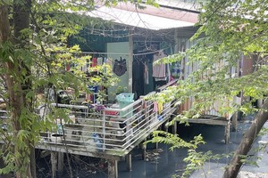 Current houses on Long Van Tu Canal in Binh Thanh District (Photo: SGGP)
