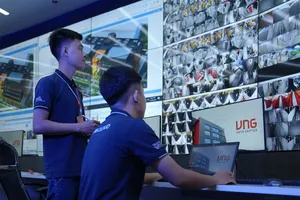 The data center of VNG in Tan Thuan Export Processing Zone in District 7 is under strict monitoring 24/7