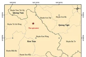 The epicenter of the 5.0-magnitude earthquake in Kon Plong District (Kon Tum Province) in the morning of July 28 (Photo: Geophysics Institute)