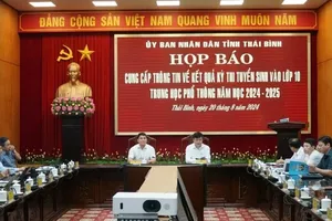 Thai Binh Province is holding a press conference to announce the inspection results in the scoring of the 2024-2025 Grade 10 entrance exam 