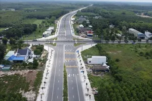 The Bac Tan Uyen – Bau Bang route has basically completed, offering new urban space for Binh Duong Province to develop (Photo: SGGP)