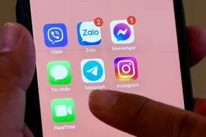 The app Telegram on a mobile device (Photo: SGGP)