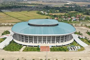 The Ha Nam provincial sports arena, with an investment of over VND1 trillion (US$39,500) is currently operating at a standstill (Photo: SGGP) 