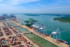 Cai Mep – Thi Vai Deep-water Port aims to become an international transit hub (Photo: SGGP)