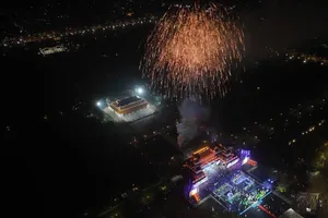 Fireworks display at the ceremony