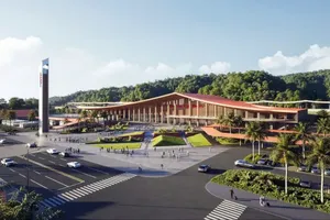 Perspective rendering of South Lao Cai Station, which will break ground on December 19