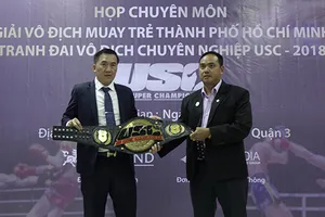 BTC giới thiệu về giải trong buổi họp chuyên môn. Ảnh: Dũng Phương 