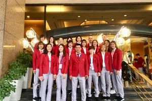 Toàn đội bóng chuyền nữ quyết có huy chương tại SEA Games 30. Ảnh: Nhật Anh