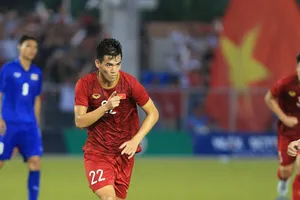 Tiền đạo Nguyễn Tiến Linh người hùng của trận đấu giữa U 22 Việt Nam - U 22 Thái Lan. Ảnh: Dũng Phương