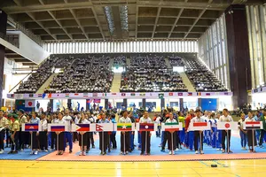 Khai mạc ngày hội võ Việt trên đất Campuchia. Ảnh: Nhật Anh