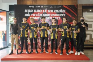 Lễ ra quân của đội tuyển GAM ESPORTS tham dự MID SEASON INVITATIONAL (MSI) 2023. Ảnh: Quỳnh Mai 