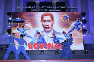 Liên hoan Võ thuật TP.HCM 2023 - Vovinam quốc Võ Việt Nam nhận được tràng pháo tay dài đến từ khán giả tại Nhà hát Thành phố. Ảnh: QUỲNH MAI