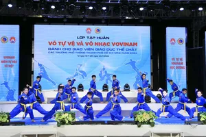 Vovinam đẩy mạnh phong trào võ tự vệ - võ nhạc trong học đường với hơn 600 giáo viên. Ảnh: Quỳnh Mai 