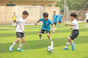 Đối tác Inter khởi động chương trình “Football for Future” tại Việt Nam. Ảnh: Quỳnh Mai