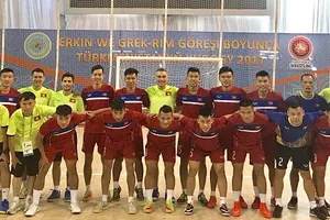 Đội tuyển futsal Việt Nam trước buổi tập đầu tiên