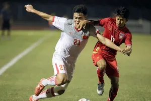 Đội chủ nhà U21 Việt Nam đã có chiến thắng đầu tiên trước Myanmar. Ảnh: DŨNG PHƯƠNG