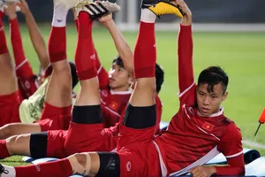 Đội tuyển trên sân tập tối 18-1 tại Dubai