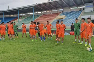 Các cầu thủ Bình Định sẵn sàng cho mùa giải mới