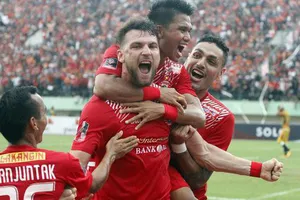 Marko Simic cùng các đồng đội ở CLB Persija Jakarta