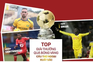 Tốp 3 giải thưởng cầu thủ nước ngoài xuất sắc 2019. Đồ họa: Hữu Vy