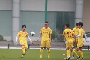 Công Phượng đã có mặt tại buổi tập chiều 7-12. Ảnh: MINH HOÀNG