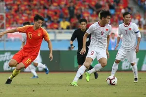 Tiến Linh từng làm chao đảo hàng thủ U22 Trung Quốc trong chiến thắng 2-0 của U22 Việt Nam cách đây hai năm. Ảnh: Đoàn Nhật