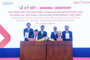 Nghi thức ký kết hợp tác giữa Tổng công ty Becamex IDC và tập đoàn Capitaland Development