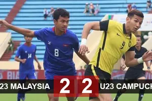 Malaysia bất ngờ bị chia điểm bởi Campuchia. Ảnh: TCBD