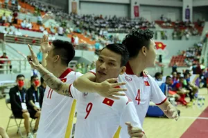 Niềm vui chiến thắng của các cầu thủ Việt Nam