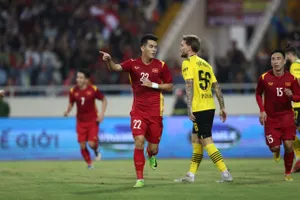 Niềm vui của Tiến Linh sau bàn gỡ hòa 1-1
