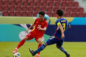 U17 Việt Nam trong cuộc so tài với Nhật Bản ở VCK U17 châu Á 2023 vừa qua