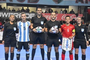 Đội tuyển futsal Việt Nam trong chuyến tập huấn tại Nam Mỹ vừa qua