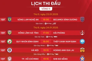 Lịch thi đấu vòng 11 LP Bank V-League 2024-2025