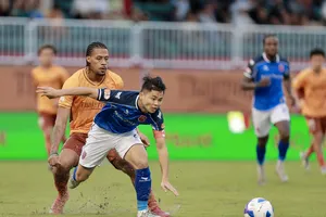 Becamex TPHCM có khởi đầu ấn tượng qua trận thắng 3-0 ngay trên sân Pleiku. Ảnh: MINH TRẦN