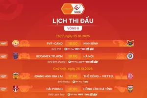 Lịch thi đấu vòng 8 V-League 2025-2026